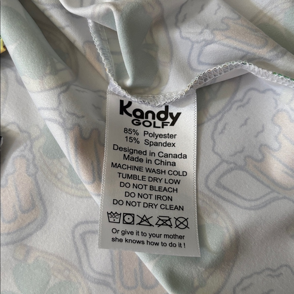 Kandy Golf St. Patrick’s Beer Horseshoe Clover Tank Polo Top Size XL - Picture 9 of 9